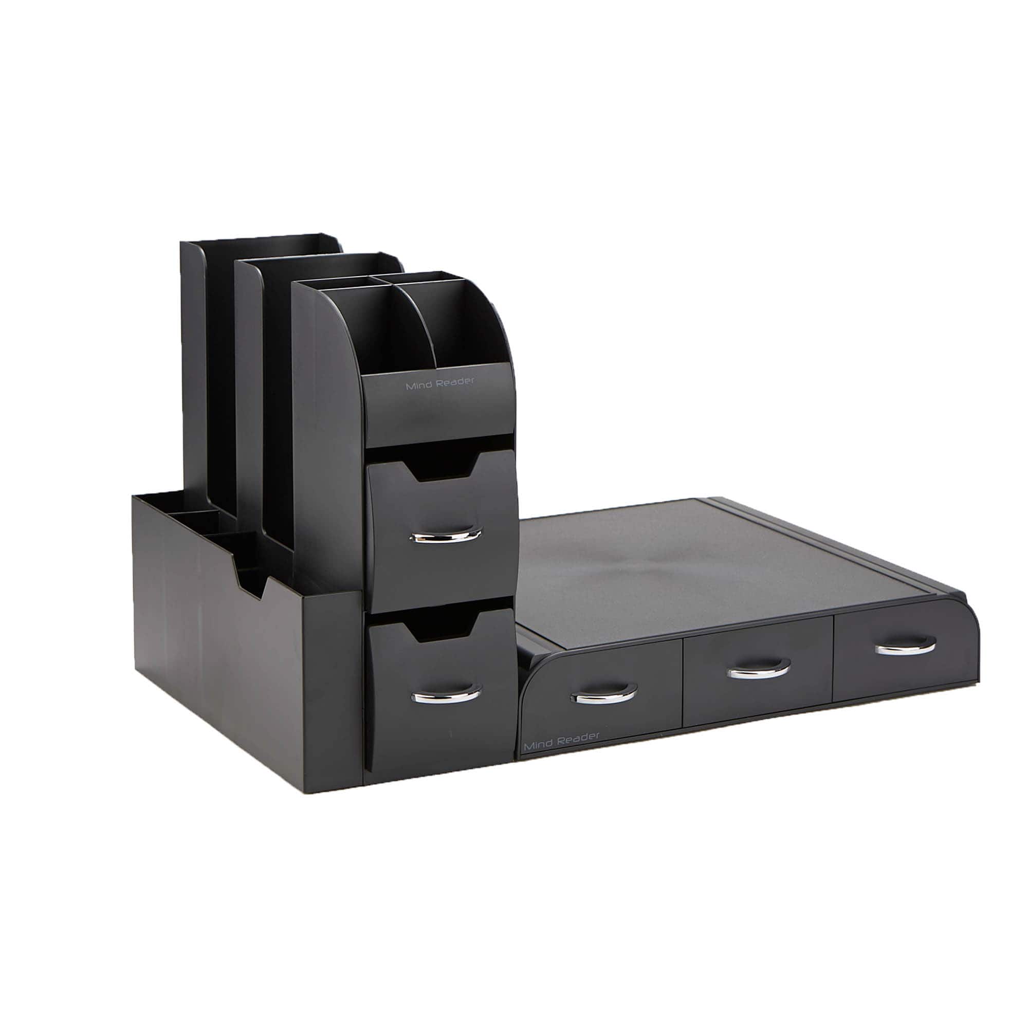 Mind Reader 2-Piece Single Serve Coffee Pod Drawer and Condiment Organizer Caddy Station